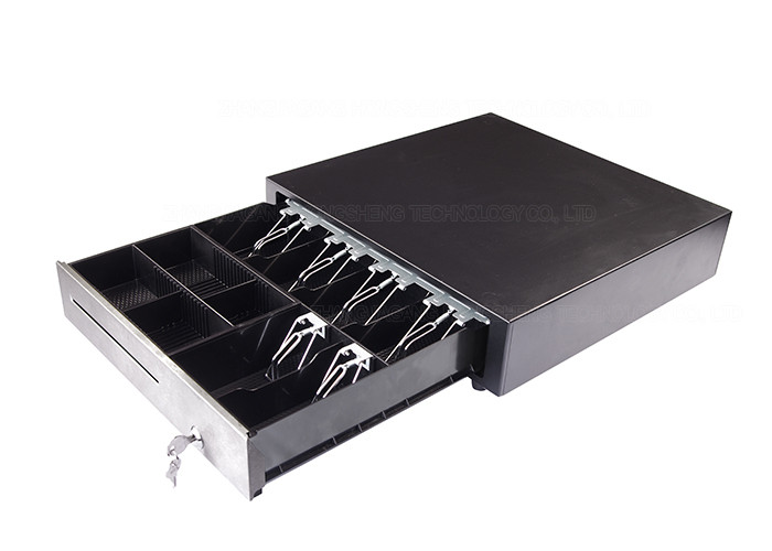 Black Metal Cash Drawer USB Interface 6 Bill 4 Coin Removable Tray 4242P