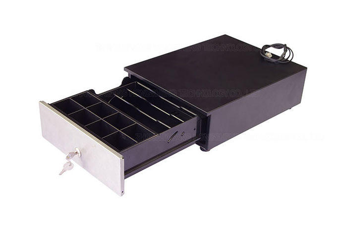Cassetto nero su ordinazione dei contanti elettronici con il pannello frontale del metallo per la macchina di posizione